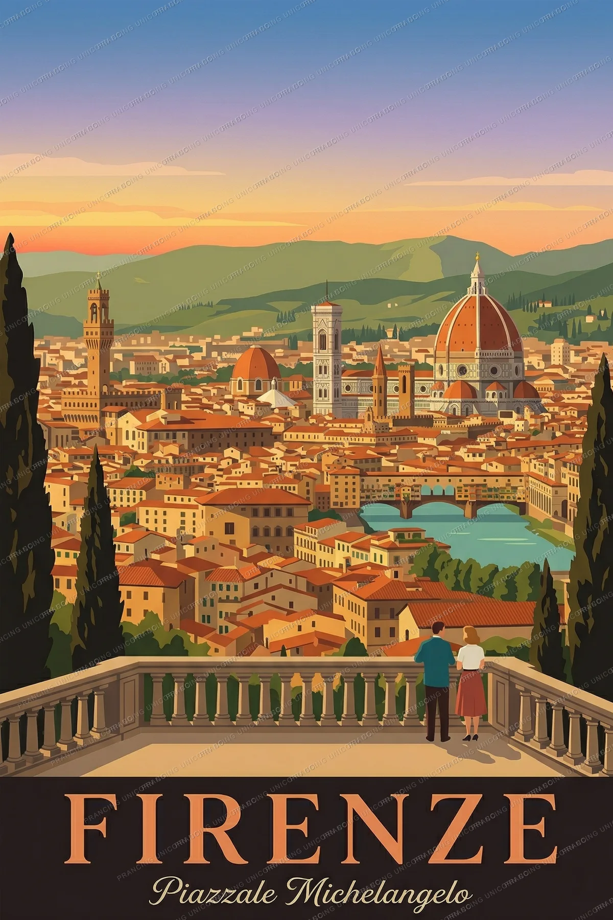 Florence travel poster