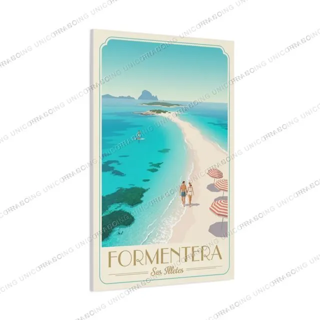 Formentera — Ses Illetes Beach travel poster