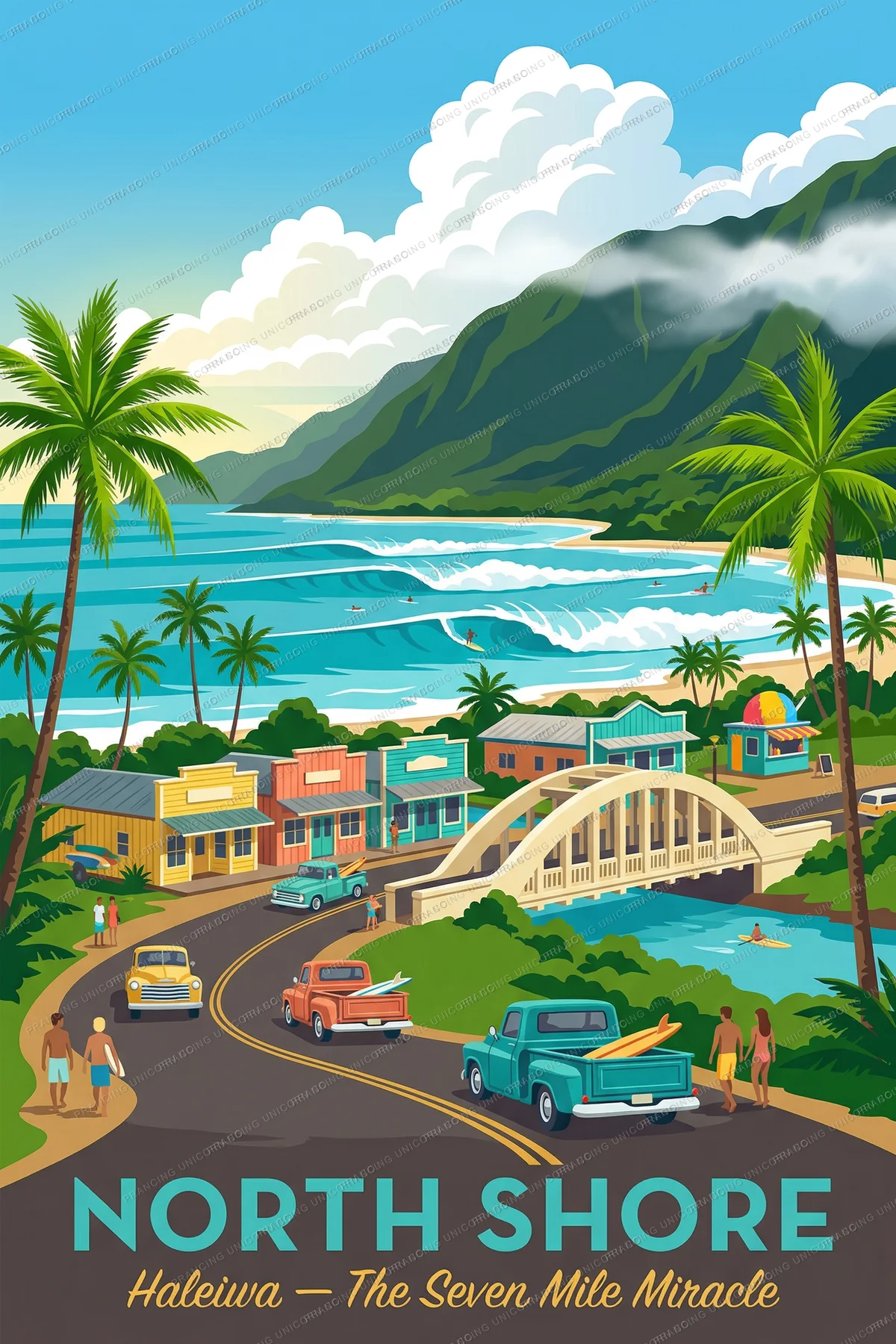 Haleiwa travel poster