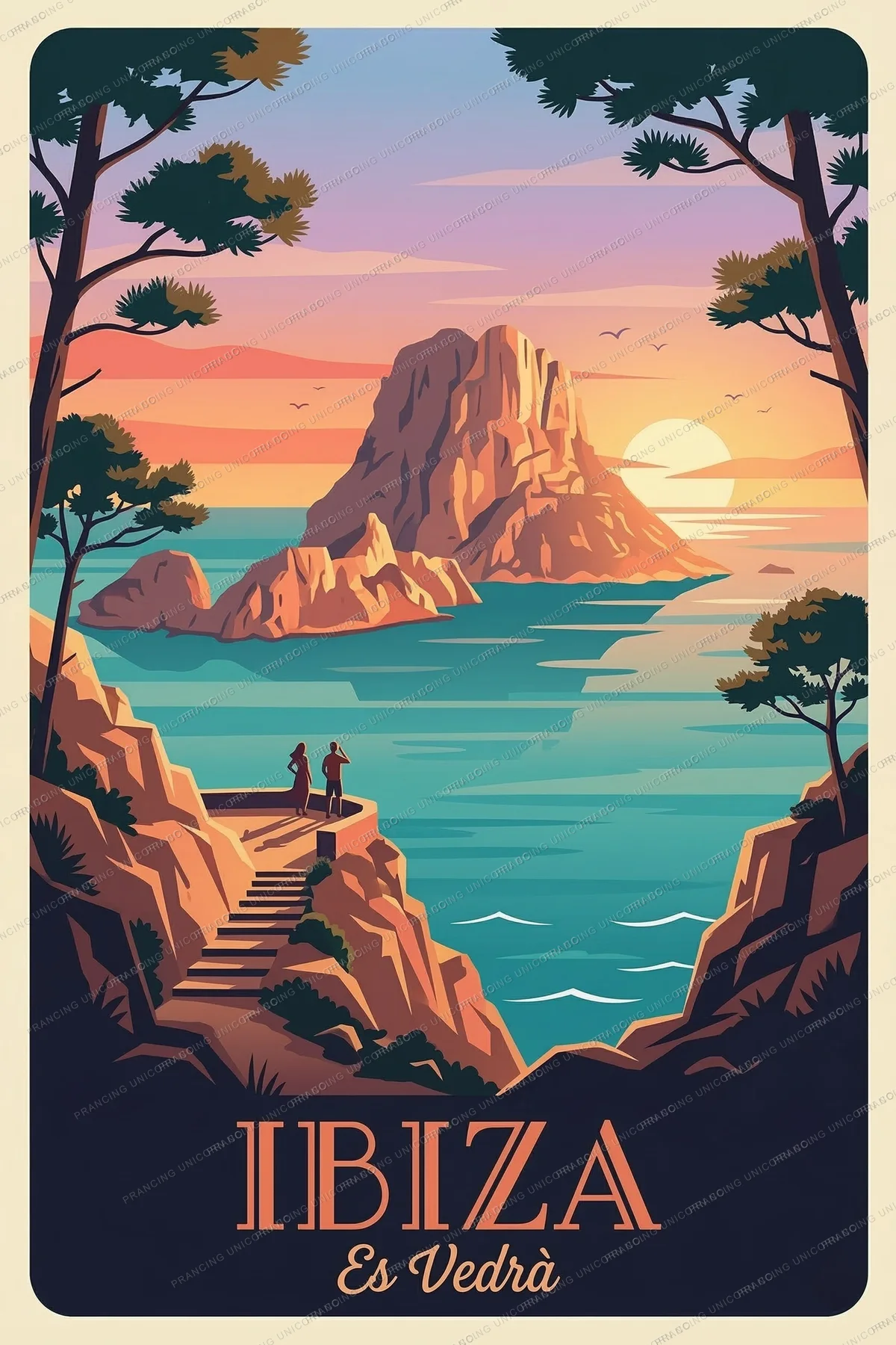 Ibiza travel poster