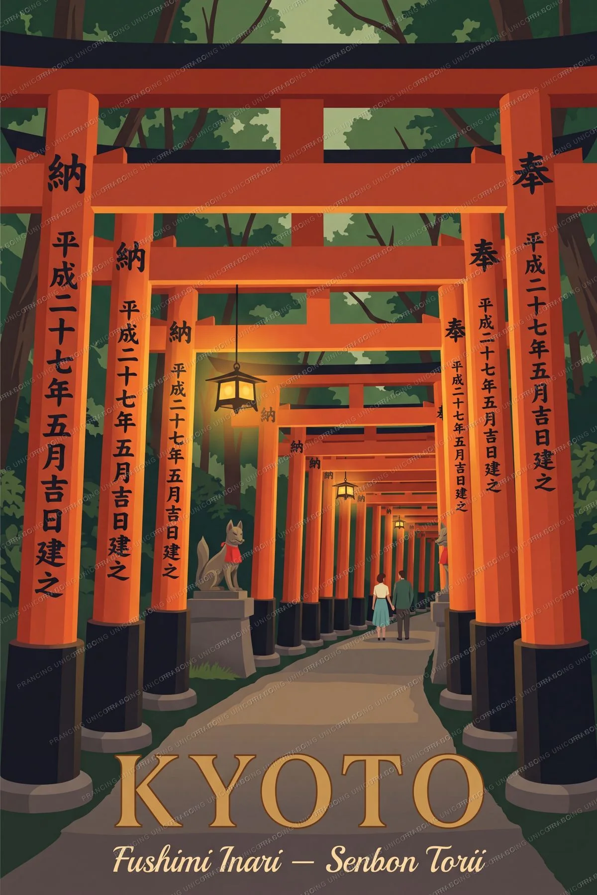 Kyoto travel poster