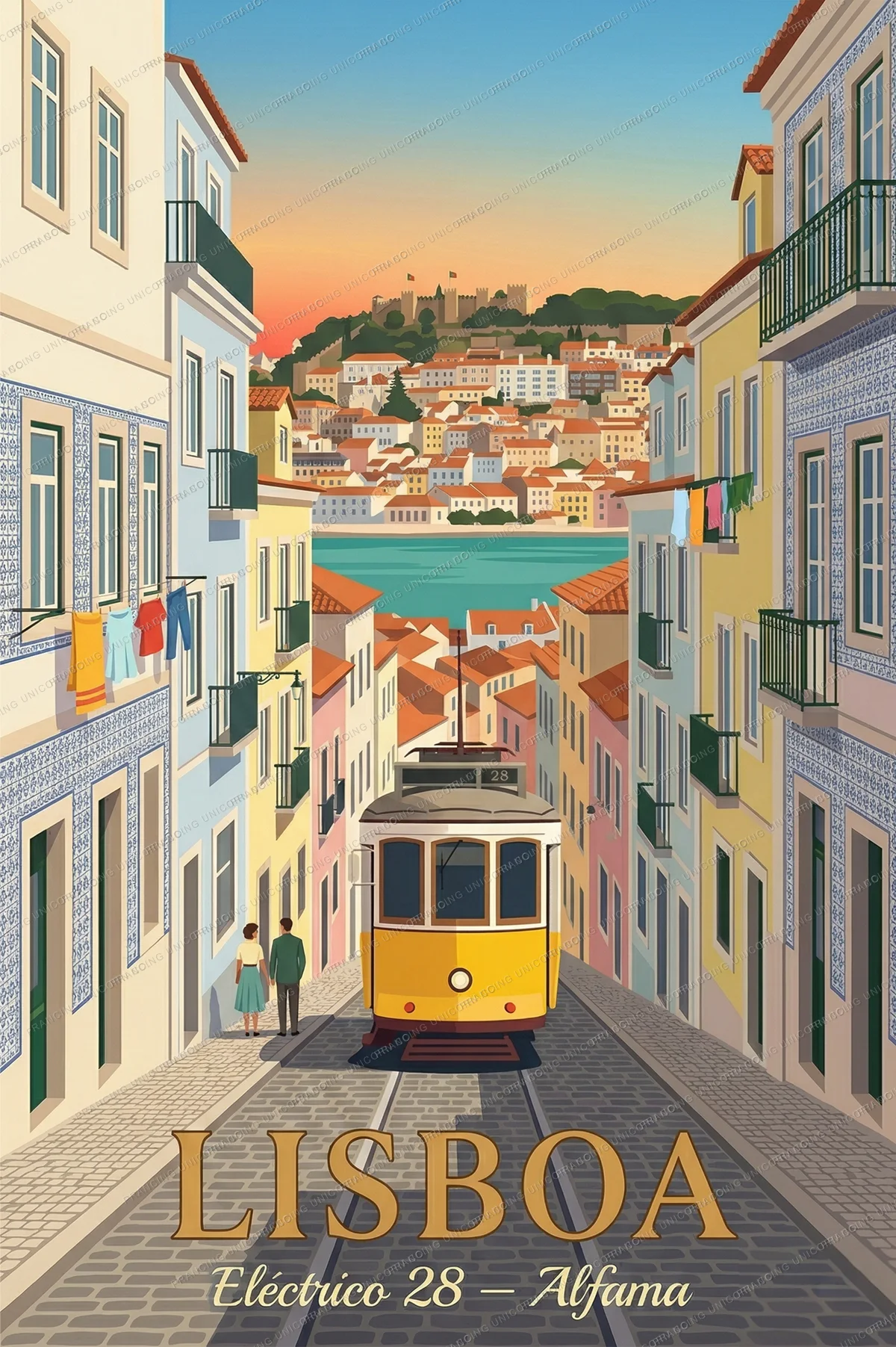 Lisbon travel poster