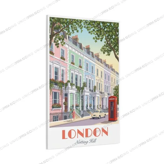 London — Notting Hill travel poster