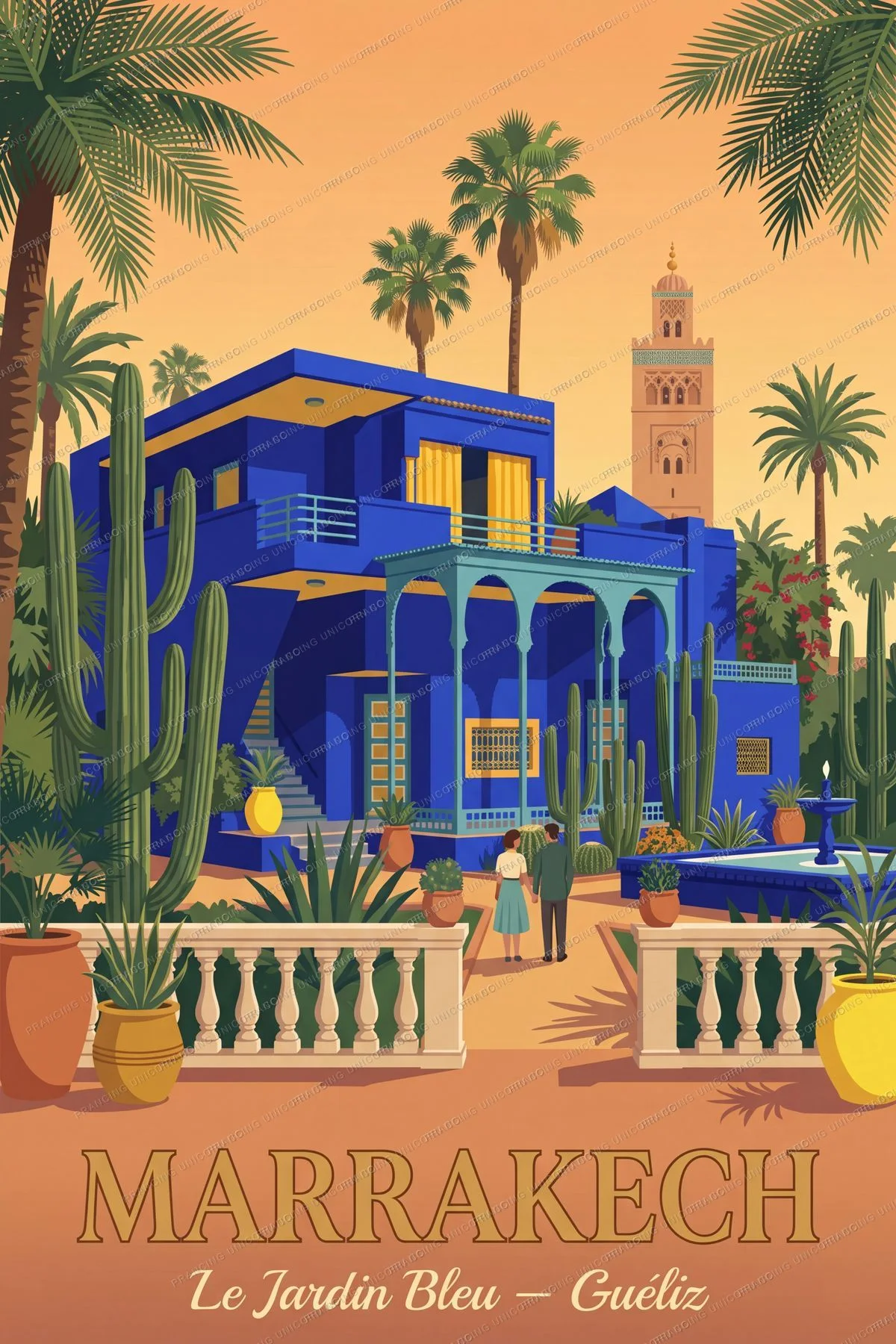 Marrakech travel poster
