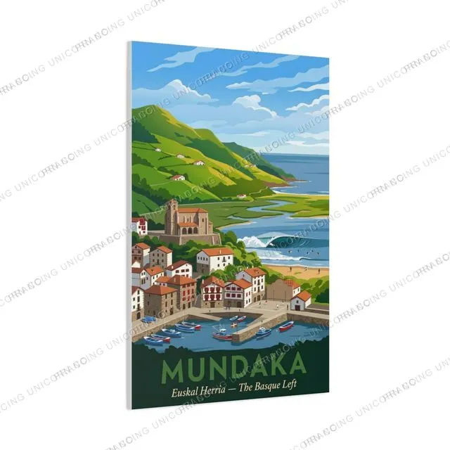 Mundaka — The Basque Left travel poster