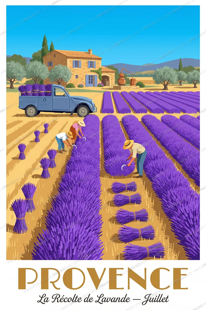 Provence travel poster