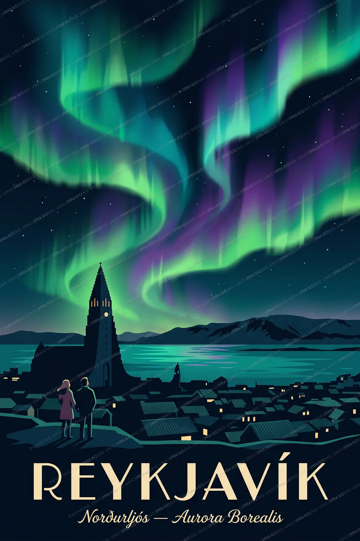 Reykjavík travel poster