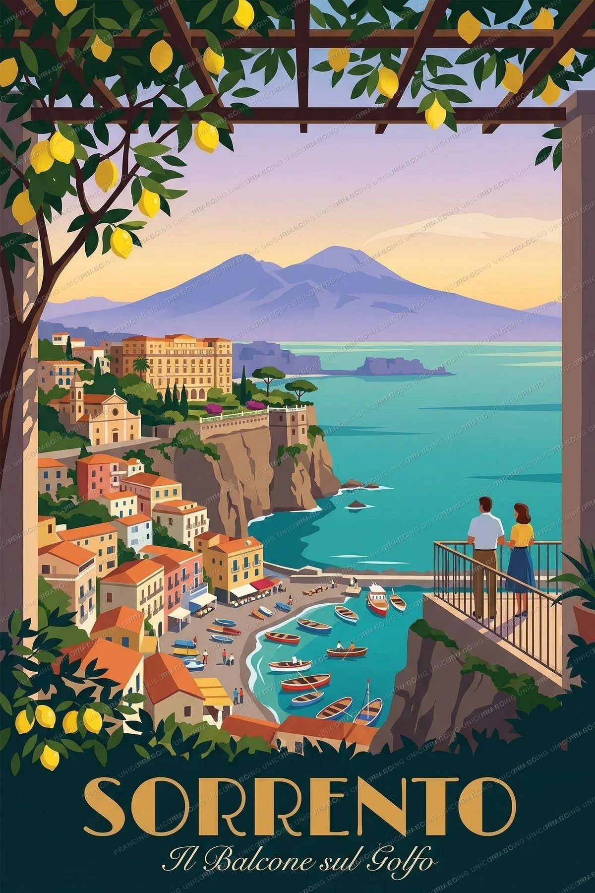 Sorrento travel poster