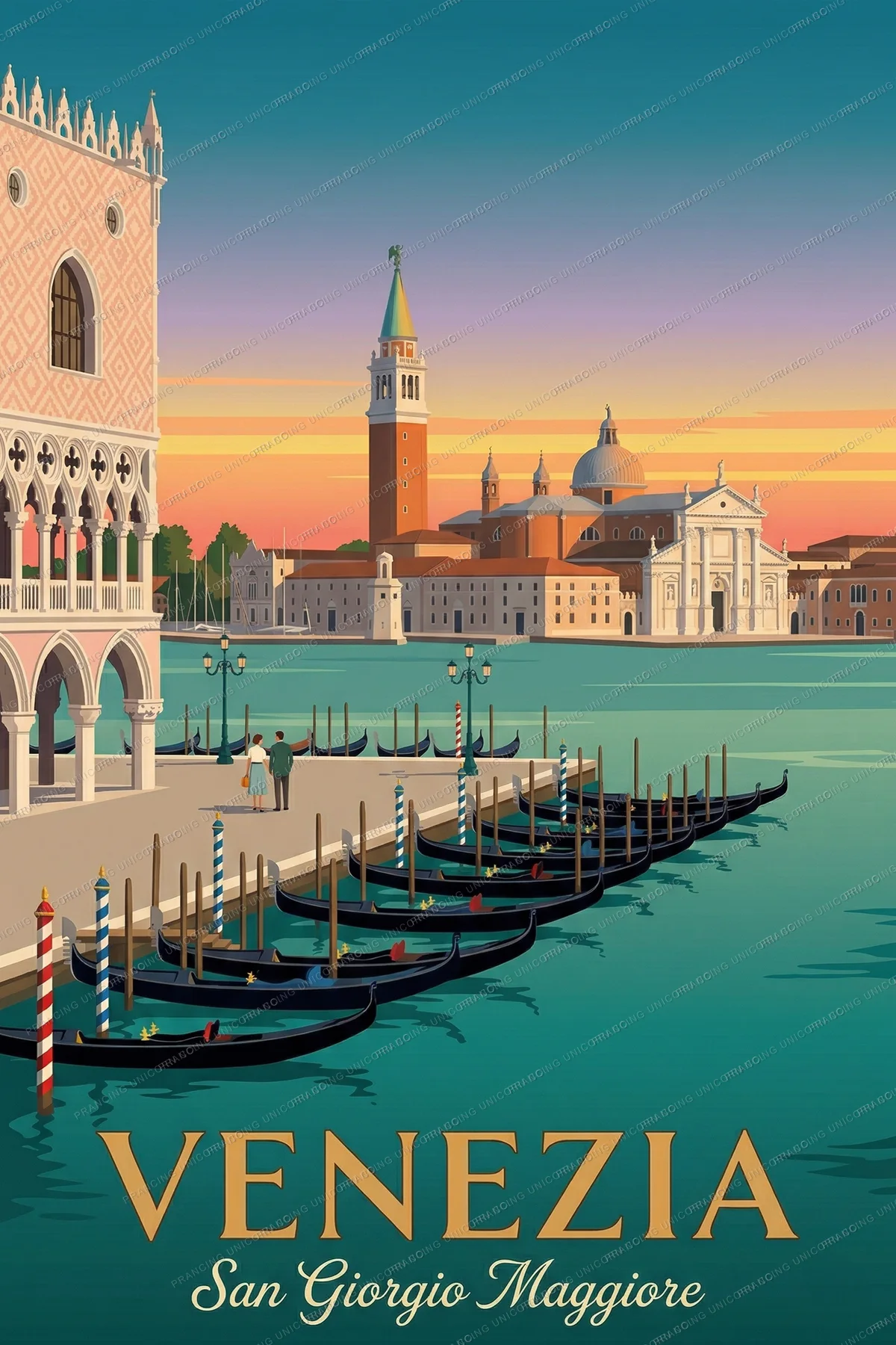 Venice travel poster